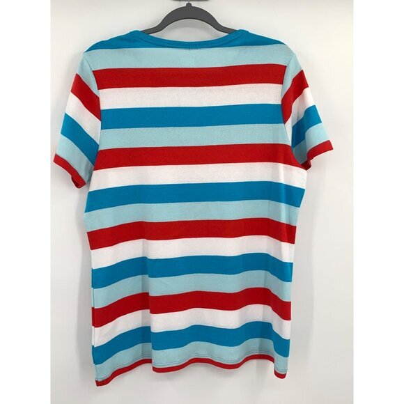 Lands' End Short‎ Sleeve Crew Neck Wide Stripe Cotton Women's Shirt Size XL - Picture 6 of 6